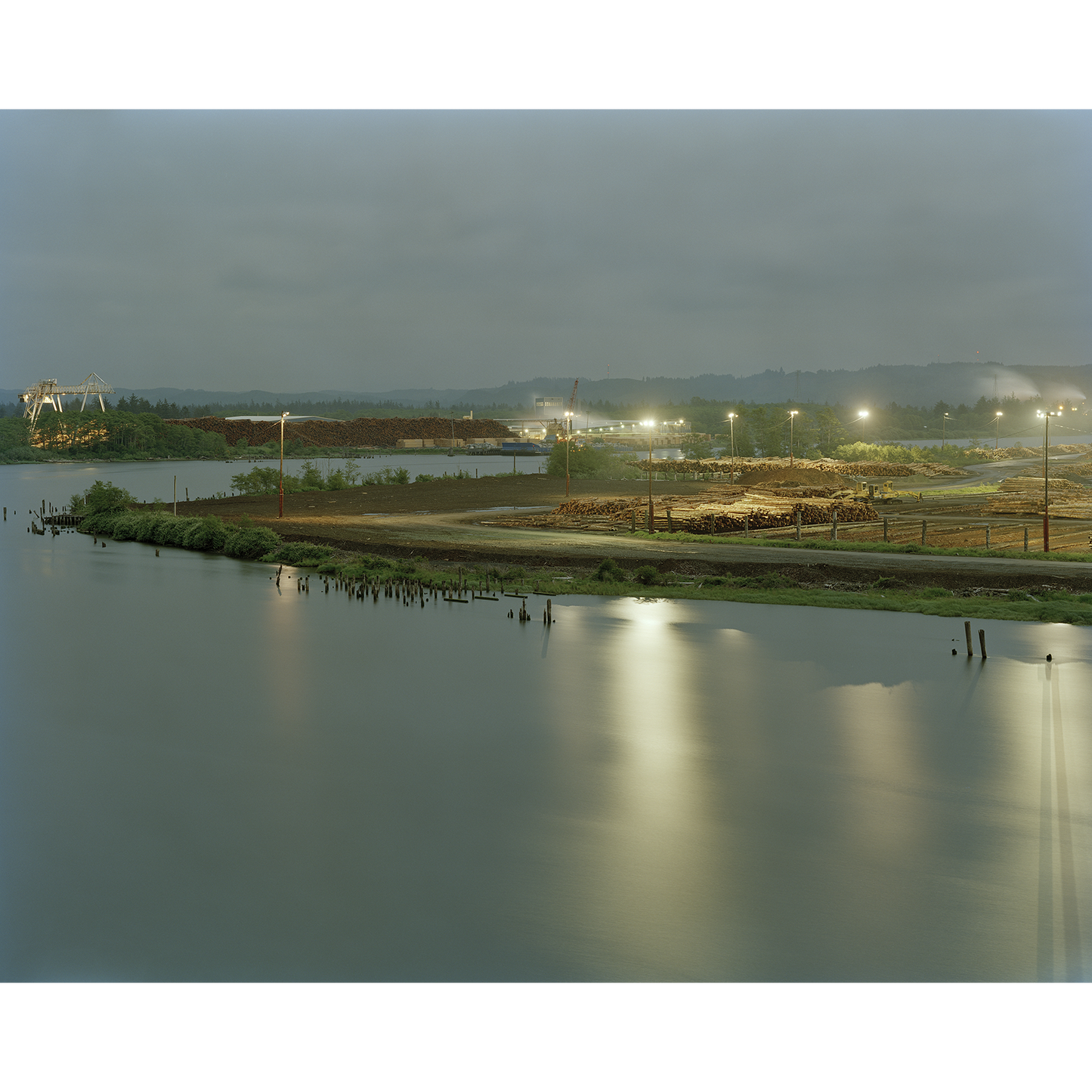 "Weyerhaeuser Sorting Yard along the Chehalis River,  Cosmopolis, Washington"