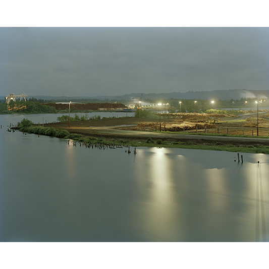 "Weyerhaeuser Sorting Yard along the Chehalis River,  Cosmopolis, Washington"